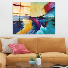 Wallity Cuadro decorativo de cristal templado Multicolor 50 x 70 cm